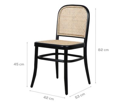 China Modern Rattan Chair Solid Wood Living Room Dining Chair Modern Popular Writing Chair for sale