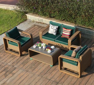 China Modern Outdoor Villa Wicker Sofa Garden Outdoor Courtyard Leisure Wicker Chair Balcony Living Room Combination Furniture for sale