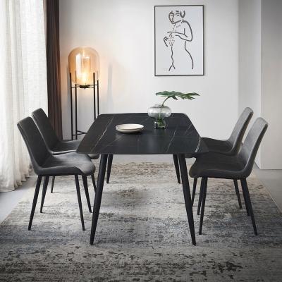 China ZEYU Black Marble Dining Chairs Dining Table Set Dining Room Furniture Dining Chair Furniture Note Chair Dining Room for sale