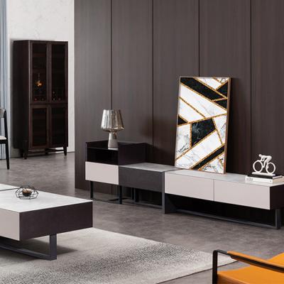 China High Quality Marble Furniture Marble Coffee Table Living Room Metal Tables Modern Furniture TV Stand TV Cabinet for sale