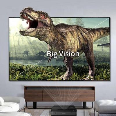 China 4k Home Theater Wall Mounted ALR Wall Mounted 16:9 Ambient-light Rejecting PET Crystal Screen For Ultra Short Throw Laser Projector Screen for sale