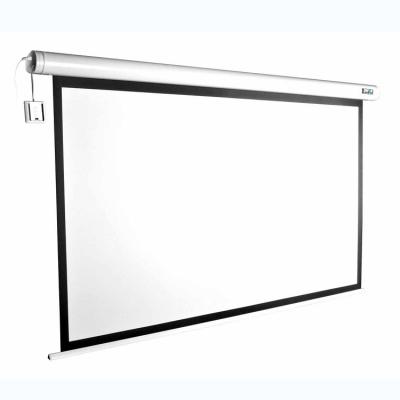 China Electric Most Popular Oval Smart Element Electric Projection Screen With Radio Remote Control For 200*125cm for sale