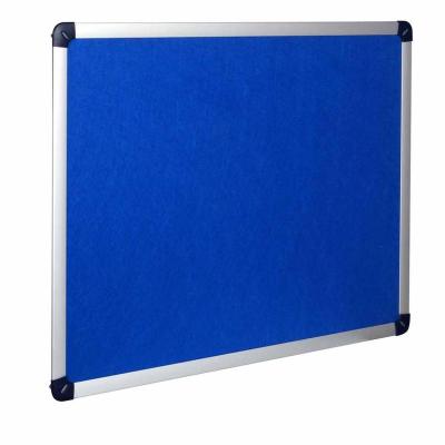 China 1200X900mm Smooth Wall Hang Listing Notice Board Blue Felt Aluminum Frame Board For School , Offices for sale