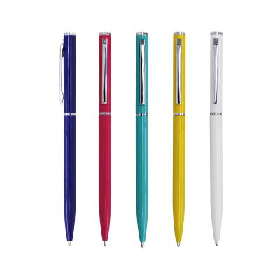 China Promotional ballpen custom logo hotel cheap slim ballpoint pen for sale