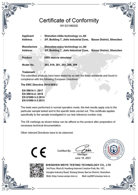 CE - Shenzhen Mlike Technology Co., Ltd.