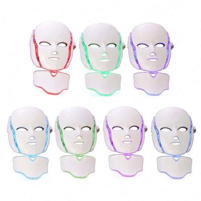 China Pigment Removal LED Neck Mask 7 Color Facial Microelectronics For Wrinkle Removal LED Photon Mask for sale