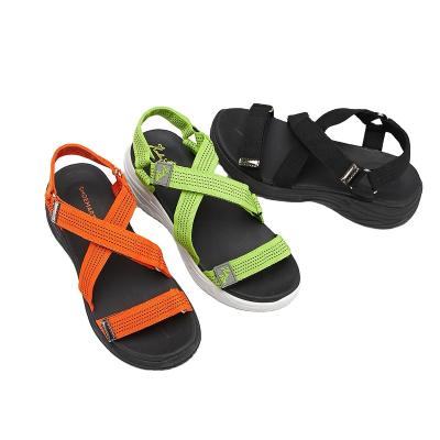 China Factory low price wholesale fashion women's strap sandals high quality EVA beach CUSHIONING slips casual outdoor lady flat sandals shoes for sale