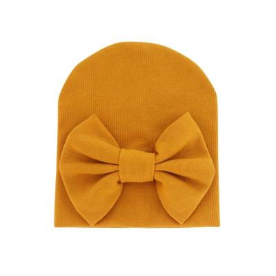 China European and American Style OEM Cotton Beanie Cheap 0-6 Month Baby Beanie Custom Cotton Baby Beanie Summer Beanie With Bow for sale