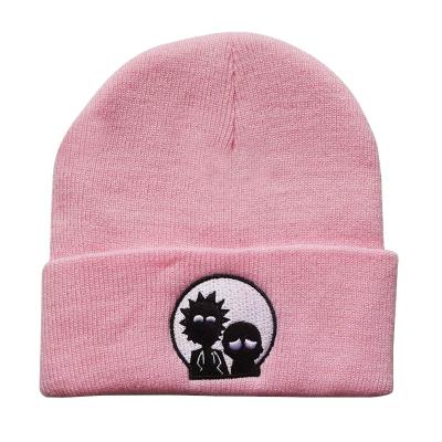 China OEM Winter Beanie Factory Cheap High Quality COMMON Custom Knitted Hat With Embroidery Logo for sale