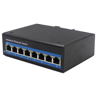 China POE 8 port industria PoE switch 1000 mbps 8*10/100/1000BASE-TX unmanaged industrial PoE switches for sale