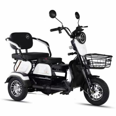 China Steel Electric Bicycle Three Wheel Adult Electric Tricycle Scooters Bike Electric Tricycle For Handicapped With Three Seat for sale