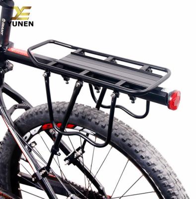 China Carry Goods 2019 Bicycle Luggage Rack Black Aluminum Alloy Bike Seat Rack Rear Bike Rack for sale