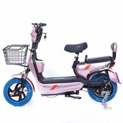 China Steel adult electric bike scooter 2 wheel e bike two seats electric bicycle with pedals for sale