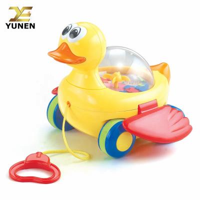 China Lovely String Duck Toy Baby Early Educational Plastic Hot Selling Musical Pull Toy for sale