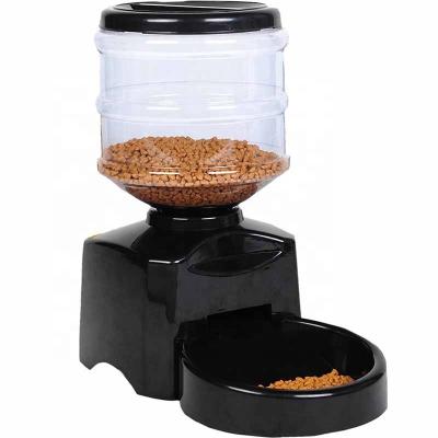 China Alimentador automático del animal doméstico de la capacidad 5.5L, color negro multifuncional del dispensador del alimento para animales en venta