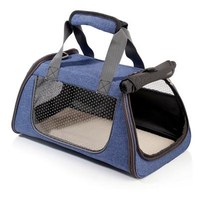 China El perrito del color de los azules marinos lleva el bolso, capacidad grande lavable del bolso del viaje del perro en venta