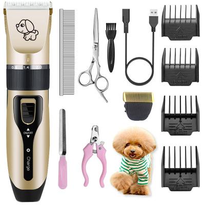 China Cabelo de pouco peso Clippers do animal de estimação & ajustadores sem corda com os pentes destacáveis do guia à venda