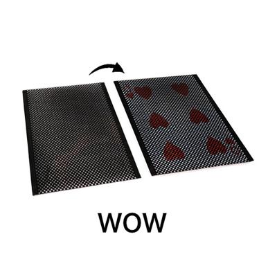 China Beginner Wow 1.0 Magic Tricks Magic Black Card Vanish Illusion Close-up Toy Stage Stunt Props Plastic Poker for sale