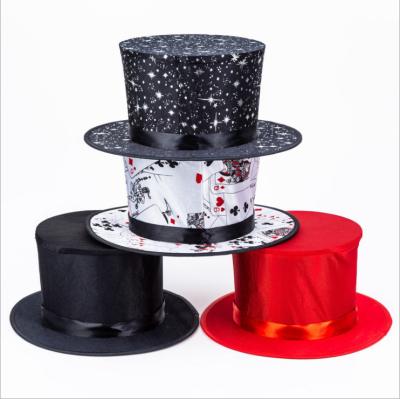 China Stage Folding Top Hat With Trick Magic Trick Costume Accessory Stage Prop Magician for sale