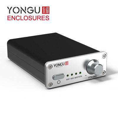 China Car Audio Amplifier Yongu Fence 71.5*25.5-95mm 4 Channel Power Boxcar Black Aluminum Audio Amplifier With USB/SD/FM for sale