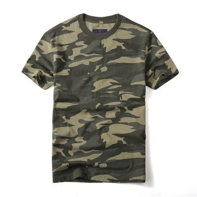 China QUICK DRY Jungle Camouflage Outdoor Outwear Camp Tees Tactical Military Camouflage T Shirt Men Army Combat T-shirt Breathable 100% COTTON for sale