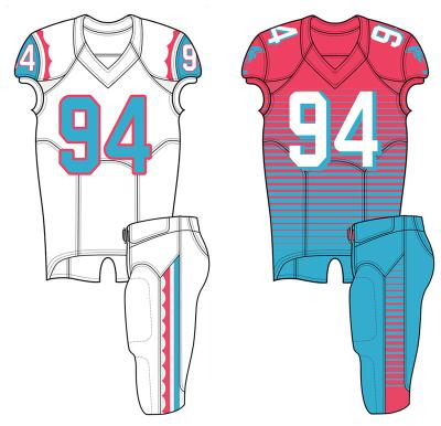 China Sublimation Youth Football Uniforms American Football Jerseys Antibacterial Wear for sale