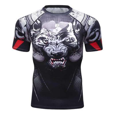 China Moisture Wicking/Durable/Rasht Muttahida Majlis-e-Amal T-shirt Comfy Boxing High Quality Custom Sublimation Guard T Shirts Men Compression Shirts for sale