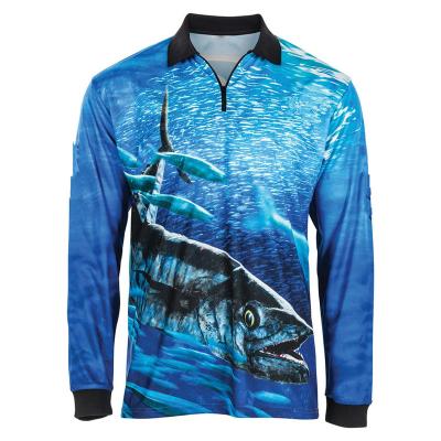 China Antibacterial Custom Sublimation Logo Fishing Long Wear Sleeve Performance Quick Dry Fishing Shirts for sale