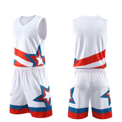 China Custom Breathable Quick Dry Breathable Team Set Basketball Tank Tops Sublimation Basketball Uniforms Men for sale