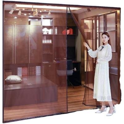 China FREE SAMPLE 240*250CM Jacquard Magnetic Mesh Door With Heavy Duty Mesh Curtain Frame for sale