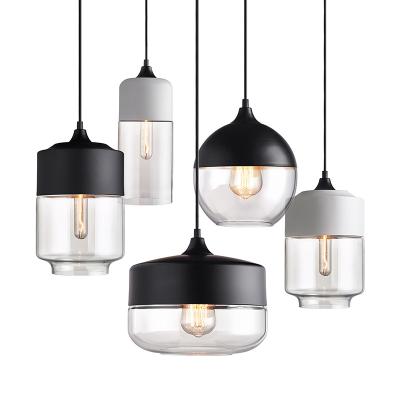 China Modern Gray Glass Ball Pendant Lamp Round Glass Hand Hit Modern Gray Pendant Lamp for sale