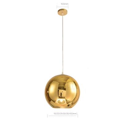 China Modern Modern Cooper Gold Round Glass Shade Chandelier Pendant Lamp Glass Shade for sale