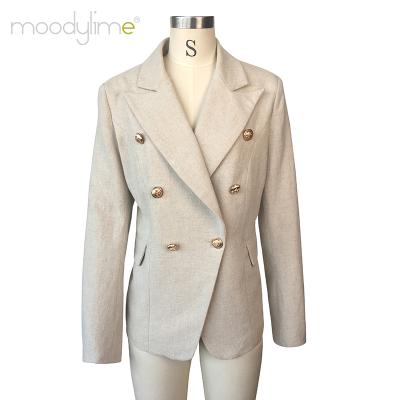 China Breathable High Waisted Quality Women Blazer Canvas Classics Slim Fit Office Ladies Blazer for sale