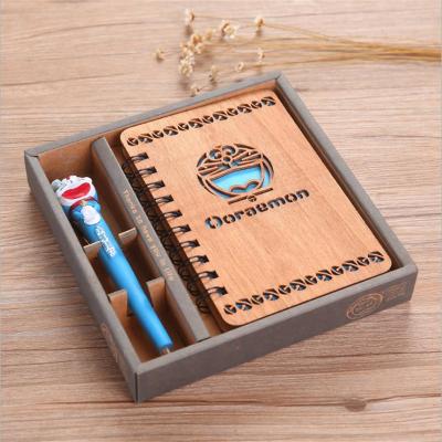 China paper & Custom Cardboard Gift Box Fancy Set Cork Hard Cover Notebooks Loose Leaf With Pen for sale