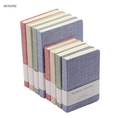 China Fabric Silk Material Marker Ribbon Cover Hardcover Book Eco Printed Canvas Notebook With Pen for sale