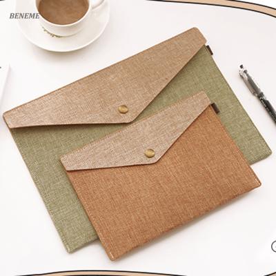 China High End Gorgeous Linen Fabrics Commercial Business Portable Folder for sale