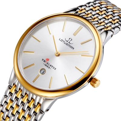 China High Quality Custom Slim Luxury Water Resistant Stainless Steel Sapphire Crystal Quartz Wristwatches Men for sale