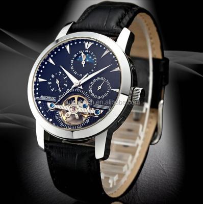 China Date Stainless Steel Automatic Mechanical Wrist Watch , Automatic Skeleton Watch for sale