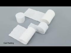 Casting bandage used to create a cast or support for immobilizing and protecting a broken or injured