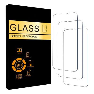 China Wholesale cell phone package 9d mobile phone iphone 14 pro max tempered glass screen protectors for iphone 14 13 pro max screen protector 12 for sale