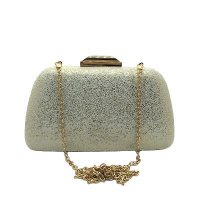 China Others New Lady's Beige Unique Design Banquet Bag Fashion Pu Chain Bag Clutch Bag Women Shoulder Handbag for sale