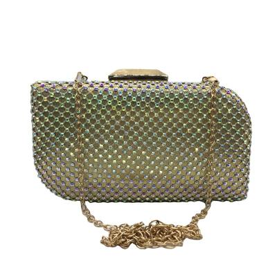 China 100% Eco-friendly Design Women's Mesh Bag High-end Elegant Crystal Diamond Women's Bags Can Be Customized Evening Clutch Bag for sale