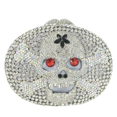 China Other Handbag Crystal Clutches Diamond Party Purse Luxury Bridal Wedding Banquet Bag Grace Latest Skull Shape Evening Bag for sale