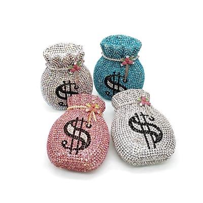 China Daily Used Diamonds Crystal Clutches Bling Purse Dollar Bag Grace Luxury Women Evening Pouch Rich Money Clutch Bags Rhinestone for sale