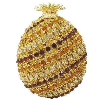 China Luxury Purse Crystal Rhinestone Clutch Evening Bag Diamond Pineapple Shape Party Grace Wholesale Women Luxury Wedding Clutch Bags for sale