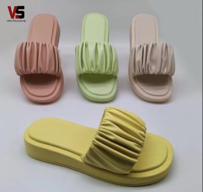 China Fashion Trend Customization Soft PVC Outsole And Simple Top Design Indoor Slipper With Women for sale