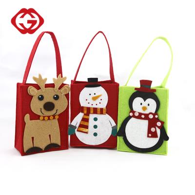 China Recyclable/AZO Free/Sustainable& Reusable/Heavy Duty/Eco-Friendly Christmas Candy Bags Purse Ornament Christmas Creative Felt Cloth Gift Bag for sale