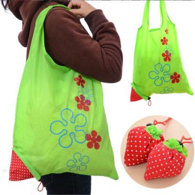 China Customized Handled Logo Polyester Foldable Reusable Tote Shopping Bag With Printing Logo for sale