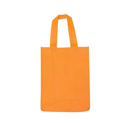 China Eco-friendly Orange Color Non Woven Bag With Logo Custom Shopping Bag Eco Friendly Tote Bag for sale