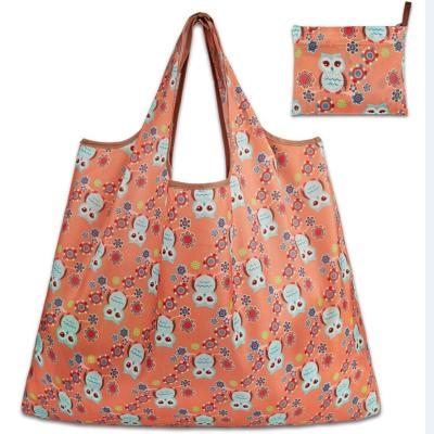 China Eco Friendly Wholesale New Products Oxford Heavy Duty Grocery Tote Reusable Foldable Shopping Bag Eco-Friendly for sale